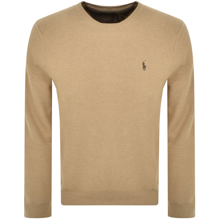 Ralph Lauren Crew Neck Knit Jumper Brown Mainline Menswear